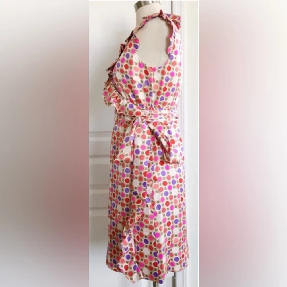 Kate Spade Aubrey silk Wrap Dress with Sash 10 silk